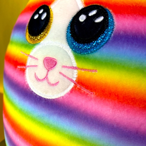 TY SQUISH -A-BOO UNICORN RAINBOW CAT HEATHER PLUSH EMBROIDERED FACE 2 ULTRA SOFT - Picture 5 of 9